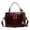 Wine Red, variant on husxh Retro Leather Bucket Bag for Women Zipper Closure Shoulder Purses (Black)