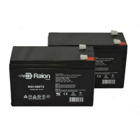 Raion Power 12V 9Ah Upgraded UPS Battery for APC RBC33 - 2 Pack