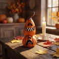 thumbnail image 4 of Uutvery Spooky Resin Figurine, Witch with Staff, Arched Black Cat, Stacked Pumpkins or Ghost Pair, Matte Finish for Halloween Tabletop and Mantel Decor, 4 of 6