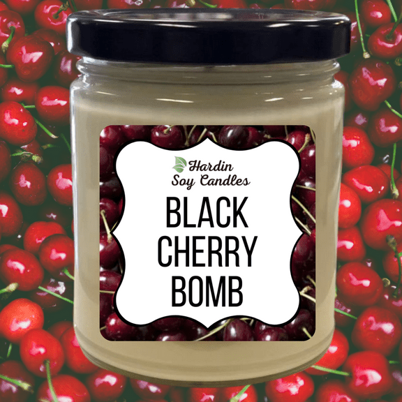Black Cherry Bomb Soy Candle