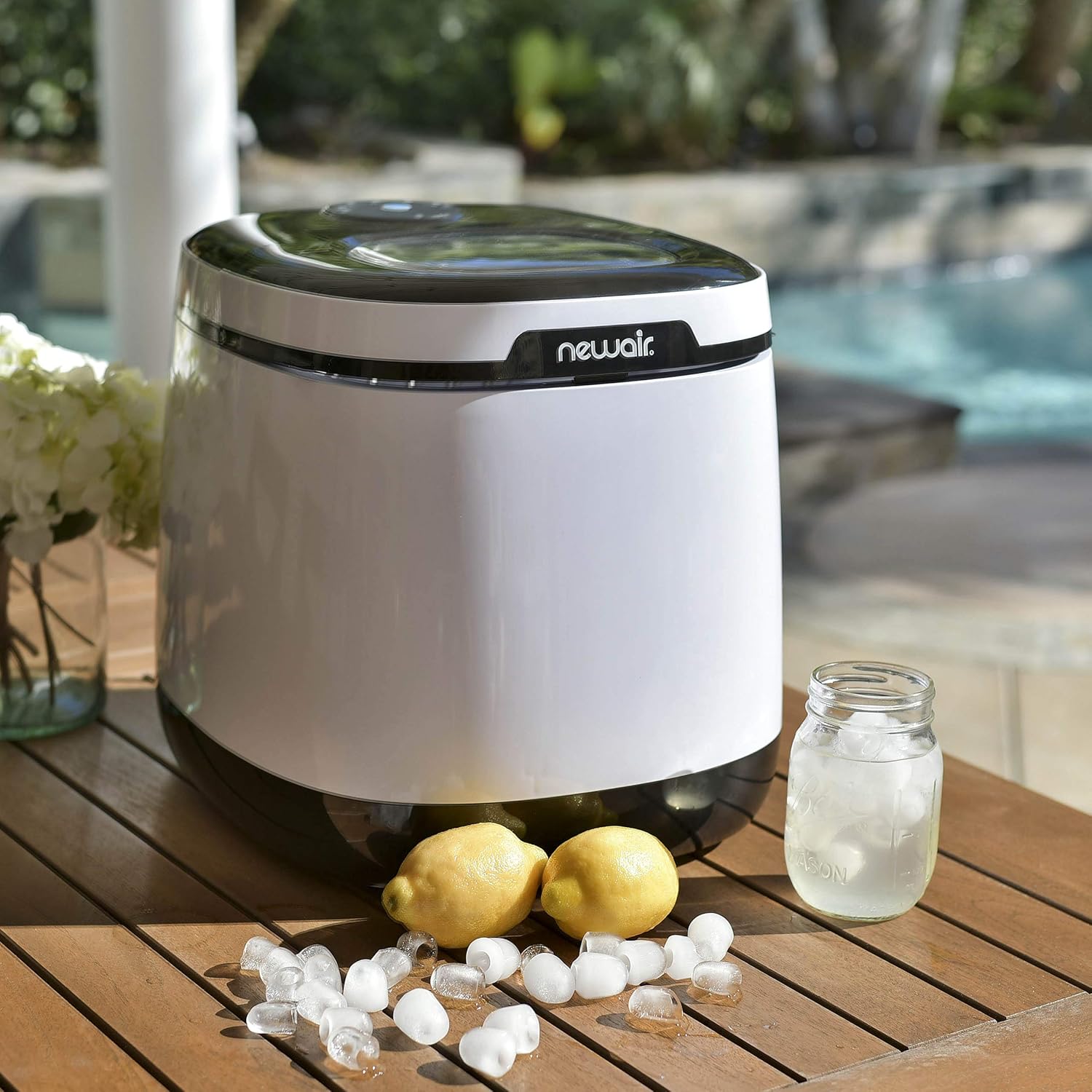 Restored Newair AI-250W-RB Countertop Ice Maker with One Button Operation, 50 lbs of Ice a Day, White (Refurbished)