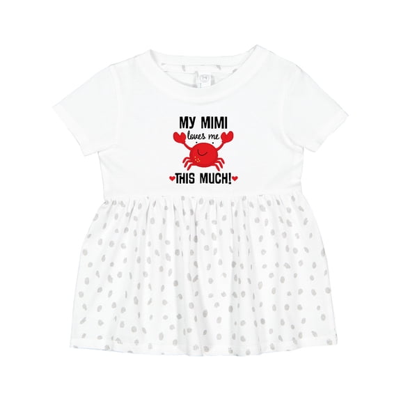 Inktastic Mimi Loves Me Grandson Girls Baby Dress