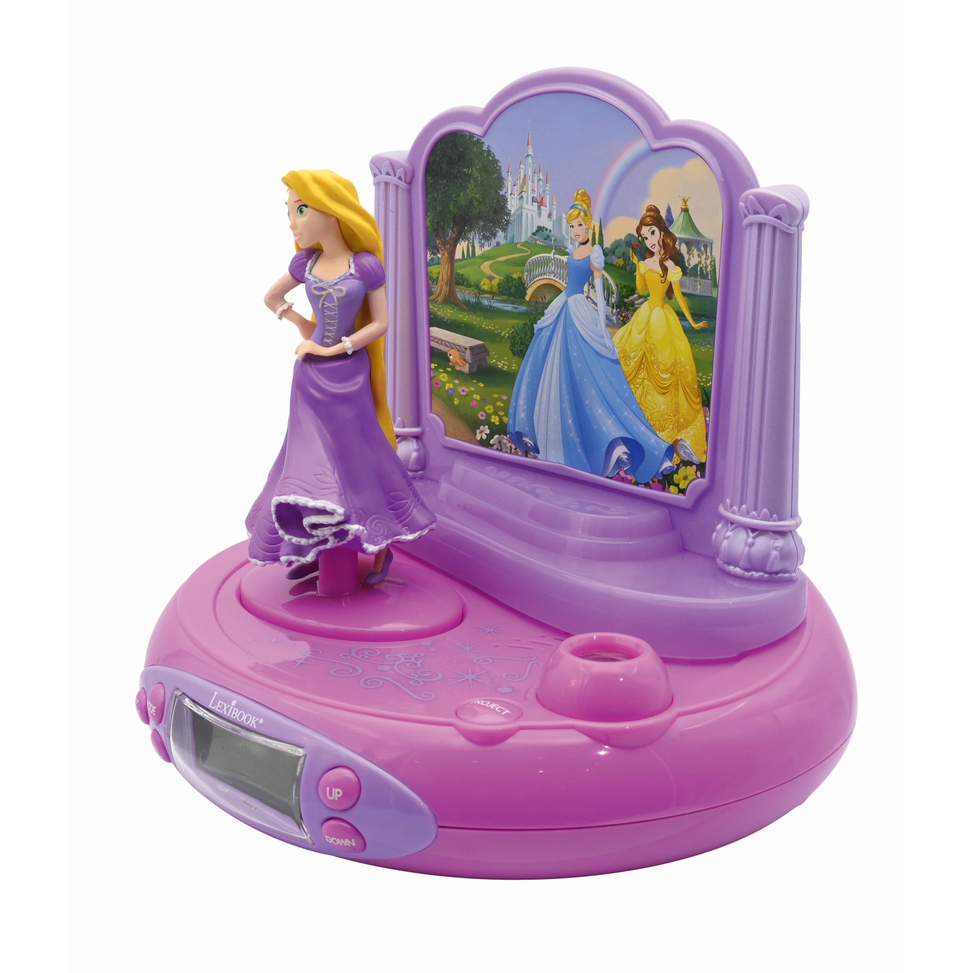 Lexibook Princess Rapunzel Projector Radio Clock, Light, Pink/Purple