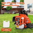 thumbnail image 6 of Floseru Gas Leaf Blower, 52CC 1.7 HP 2 Stroke Backpack Leaf Blower, 550 CFM , 200 MPH , Powerful Clearing Performance and Ergonomic Harness System, 6 of 10