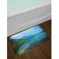 thumbnail image 2 of Wyoming Bath Mat, Leigh Lake Landscape with Sky and Reflections on Calm Water, Plush Bathroom Decor Mat with Non Slip Backing, 29.5" X 17.5", Olive Green and Sea Blue, by Ambesonne, 2 of 2