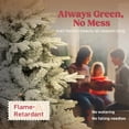 thumbnail image 2 of Festive 6ft Flocked Spruce Christmas Tree - Realistic Green &amp; White Full Shape, 1207 Tips, Hinged Auto-Open Branches, Flame-Retardant Plastic &amp; Metal, Easy 15-Min Assembly, Indoor Home Decor, 2 of 7