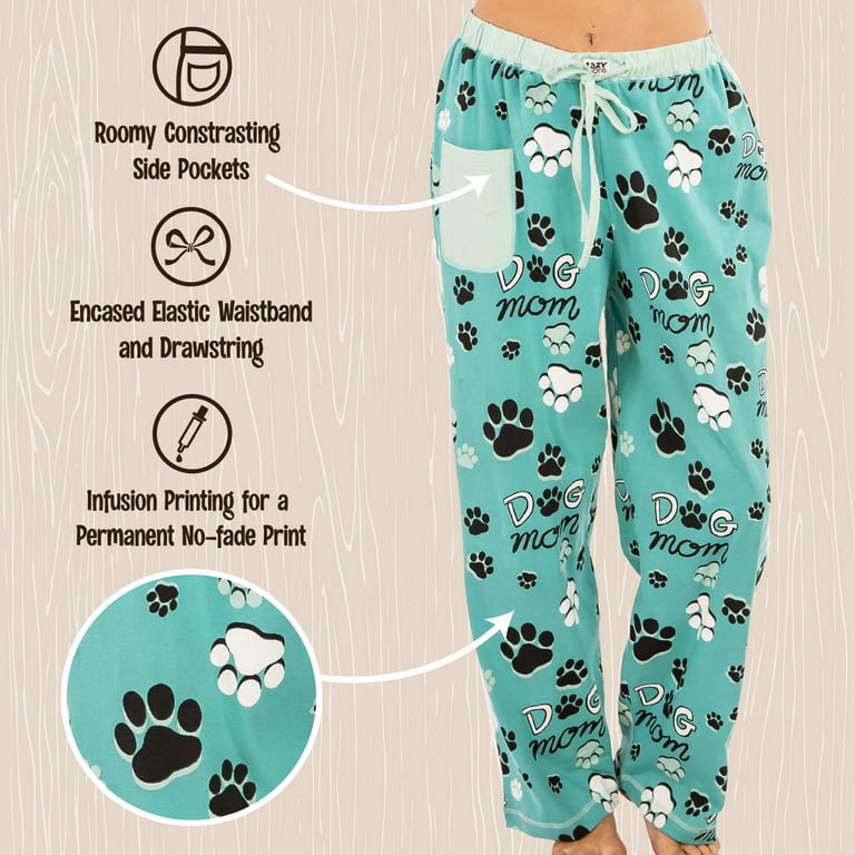 LazyOne Pajamas for Women, Cute Pajama Pants and Top Separates, Dog Mom,  Large