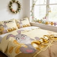 thumbnail image 5 of Qwtwty Easter Decorations Easter Festal 3 Piece Bedding Set Cartoons Rabbits And Egg Graphic Patterns 2 Pillowcases And 1 Duvet Cover Good Quality Soft Fabric Home Decor Accents, 5 of 6