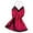 Red, variant on Tumotour Satin Silk Nightgowns For Women Mini Dress Sleeveless Nightgown Solid Color V-Neck Pajamas Loungewear Lace Sleepwear Chemise Lingerie Dress Tank Sleepwear Lace Nightshirt