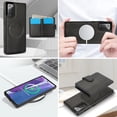 thumbnail image 4 of Allytechgroup Detachable Cards Holder Case for Samsung Galaxy Note 20, RFID Blocking 2 In 1 Wallet PU Leather Case with Stand Compatible with Magsafe Shockproof Cover for Galaxy Note 20, Black, 4 of 5