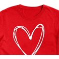 thumbnail image 5 of Valentines T-Shirts for Women Valentine Love Heart Printed Graphic Tshirt Cute Girls Minimalist Casual Top, 5 of 5
