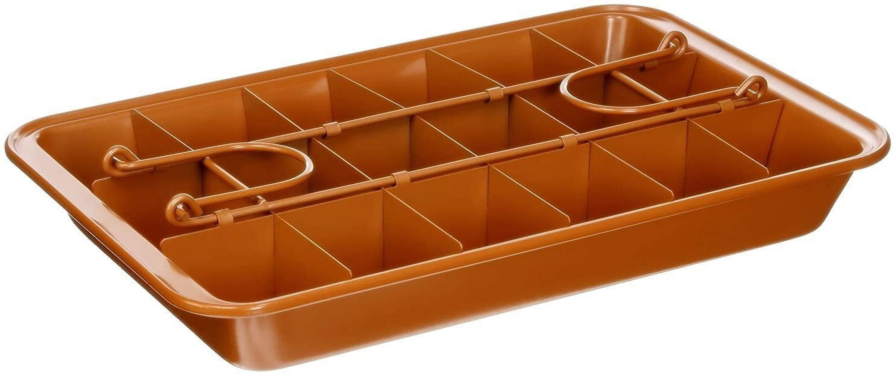 Gotham Steel Brooklyn Brownie Pan with Built-in Slicer Nonstick Brownie Pan