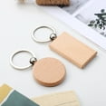 thumbnail image 3 of HORIALENCE 18Pcs Unfinished Wood Keychain Craft Blank Decorative for Artists and, 3 of 8