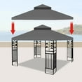 thumbnail image 3 of CoSoTower 10X10 Ft Outdoor Patio Gazebo Replacement Canopy, Double Tiered Gazebo Tent Roof Top Cover Only（Frame Not Include）, 3 of 7