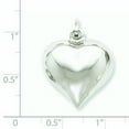 thumbnail image 2 of 925 Sterling Silver Rhodium-plated Puffed Heart (21x23mm) Pendant / Charm, 2 of 2