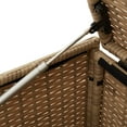 thumbnail image 4 of vidaXL Garden Storage Box with Wheels Mix Beige 50.2 Gal Poly Rattan, 4 of 10