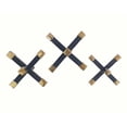 thumbnail image 2 of Benjara BM302568 X Shaped Jacks Modern Accent Tabletop Decorations, Black & Gold - 3 Piece, 2 of 4