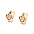 thumbnail image 1 of Aretes Corazón Mariposa Halo Swarovski Colores Oro 18K Lam dorado Unitalla, 1 of 7