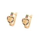 thumbnail image 1 of Aretes Corazón Mariposa Halo Swarovski Colores Oro 18K Lam dorado Unitalla, 1 of 7