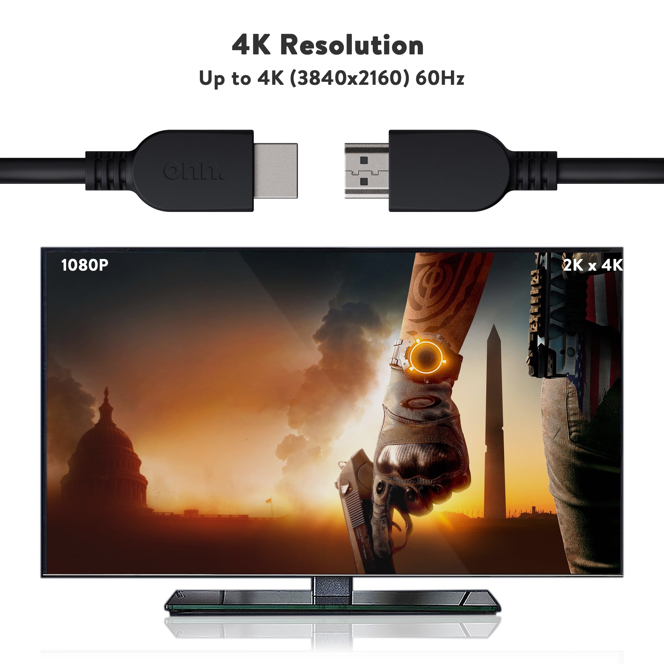onn. 12' Premium HDMI Cable