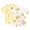 Yellow+Orange, variant on WIBACKER 2-Pack Baby Girls Boys Summer Romper Pajamas Newborn Baby Soft Cotton Short Jumpsuit Infant Sleepwear Set