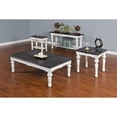 thumbnail image 2 of Sunny Designs Carriage House 24" Wood End Table in White/Dark Brown, 2 of 4