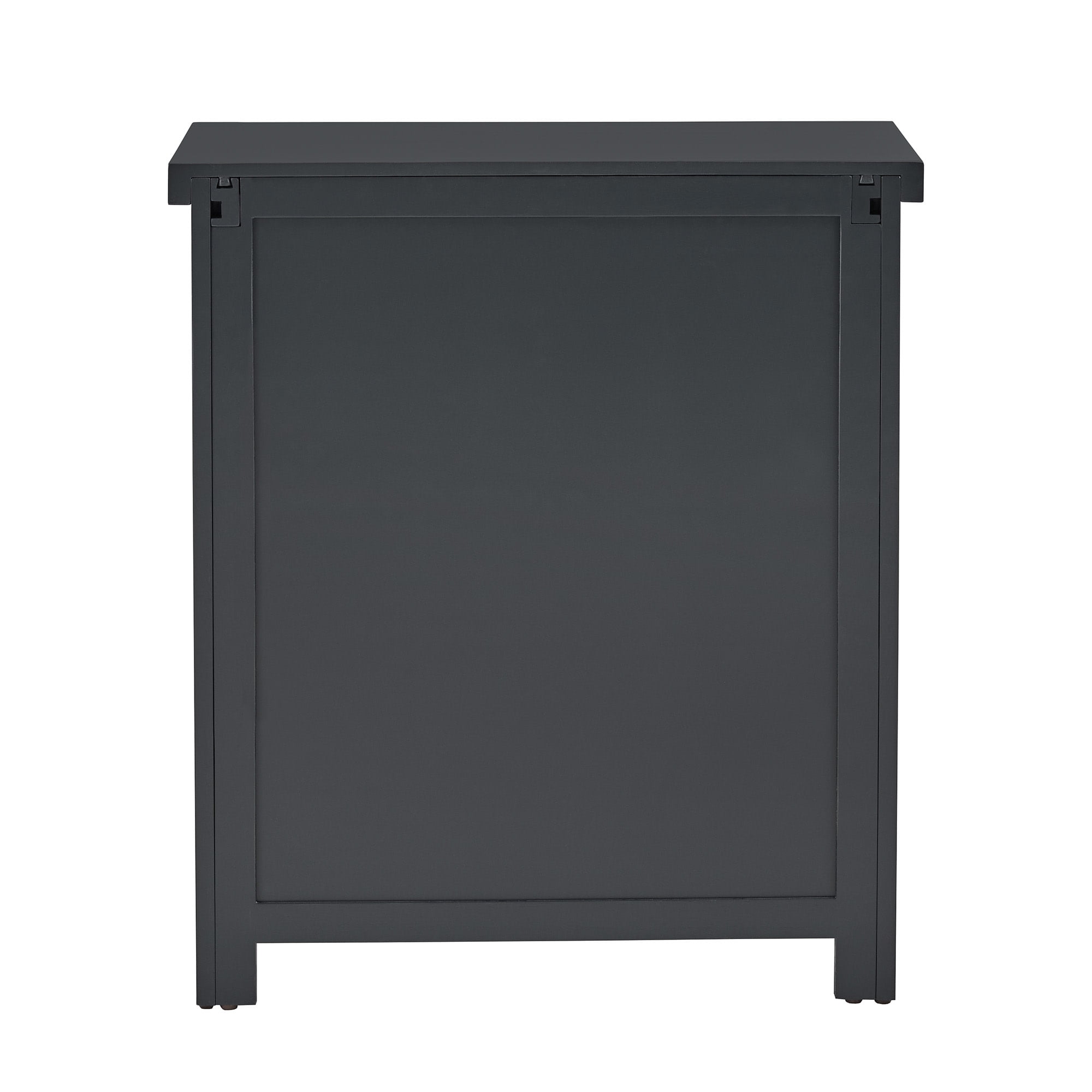 Weston Home Del Rey Geometric Glass Door Storage Cabinet with Adjustable Shelves, Navy Blue