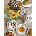 thumbnail image 4 of Sunflowers Kitchen Dish Towels for Drying Dishes Set of 3, Yellow Summer Botanical Elegant Flowers Wooden Waffle Weave Microfiber Hand Tea Bathroom Towels Quick Dry & Absorbent Towel 15.7x23.6, 4 of 7