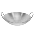 thumbnail image 1 of UPGRATOR Round Bottom Wok Stainless Steel Barbecue Cookware for Gas Stove Use 1Set, 1 of 8