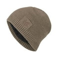 thumbnail image 2 of Idoravan Beanie Hats for Women Winter, Men's and Women's Striped Fashionable Windproof Knitted Plush Thick Pullover Hat Warm Ear Protection Knitted Hat Khaki, 2 of 2