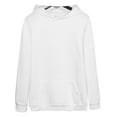thumbnail image 2 of Frontwalk Women Hooded Tops Long Sleeve Sweatshirt Drawstring Hoodies Casual Solid Color Pullover White L, 2 of 3