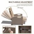 thumbnail image 4 of Mondawe Outdoor Recliner Chair, Patio Recliner with Hand-Woven Wicker, Flip Table Push Back, Adjustable Angle, 6.8'' Thickness Cushions, Reclining Lounge Chair for Indoor and Outdoor, Beige, 4 of 9