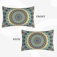 thumbnail image 4 of Balery Round Mandala1 Bedding Queen Pillow Cases - Envelope Closure - Soft Brushed Microfiber Fabric - Shrinkage and Fade Resistant Pillow Cases-16"x24", 4 of 9