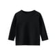 thumbnail image 1 of Gibobby Playera TéRmica Ligera Camiseta básica de manga larga para niños pequeños, niñas y niños, camisetas informales, camisetas de Color sólido(Negro, 2-3 Años), 1 of 2