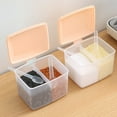 thumbnail image 5 of Bigersell Condiment Pots Spice Container with Lids and Spoons Seasoning Box Salt Container for Kitchen, Counter, Food Storage Condiment Jar Pink, 5 of 9