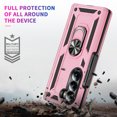 thumbnail image 6 of For Samsung Galaxy Z Fold 5 Case ,Heavy Duty Shockproof Body Phone Cover Built in Metal Rotated Magnetic Ring Holder Kickstand,Dropproof,Dustproof,Dual Layer Military-Grade Drop protection,Pink, 6 of 7