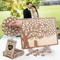 thumbnail image 1 of AKEGAMN Wedding Guest Book Tree Wooden Keepsake Sign In Board With Leaves For Fingerprint Or Message Rustic Anniversary Or Event Memorial Interactive Guest Book: Guests leave fingerprints as "leaves, 1 of 7