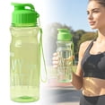 thumbnail image 2 of Sports Water Bottle,Durable Water Bottle,Leakproof Wide Mouth Bottle,Water Bottle With Wrist Strap,BPA Free,Portable Sports Water Bottle,Drinking Cup with Handle for Camping Gym(Green), 2 of 9