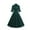 Green, variant on Diufon Women's 1950s Party Dress Vintage Ruffled Sleeve Side Bow Tie Pleated Dress Ladies Elegant Evening Dress