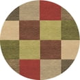 thumbnail image 1 of Ahgly Company Indoor Round Patterned Metallic Gold Area Rugs, 6' Round, 1 of 6