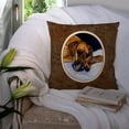 thumbnail image 3 of Carolines Treasures 7099PW1414 Natural Eared Fawn Great Dane Momma and Puppy Fabric Decorative Pillow  14Hx14W, 3 of 4