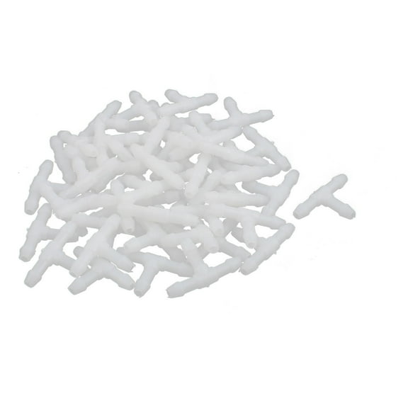 Unique Bargains 50Pcs Plastic T Shape Connector Fitting Water Hose Pipe Tube Coupler Adapter