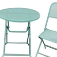 thumbnail image 5 of Four Seasons Courtyard Padova Foldable 3 Piece Bistro Dining Set, Blue, 5 of 6
