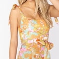 thumbnail image 3 of Vestido de mujer, tirantes con cordones y abertura en el pecho, vestido floral, nueva moda de primavera y verano, 3 of 6