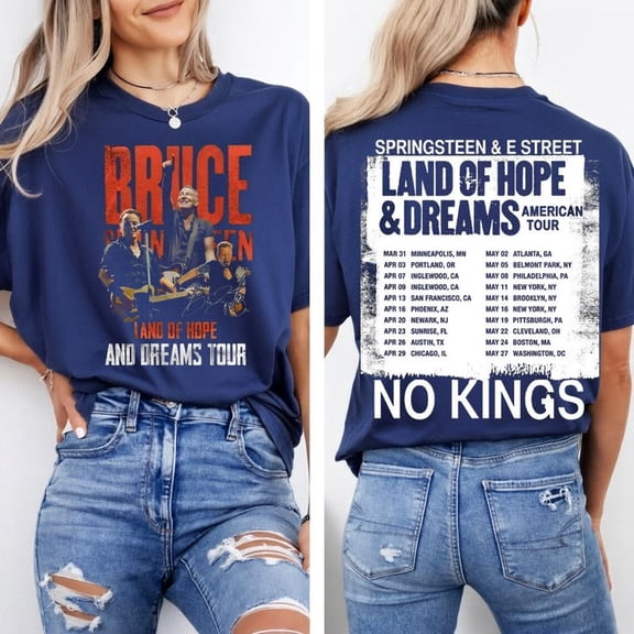 Bruce Springsteen Land of Hope & Dreams Tour 2026 US T-shirt Sizes S-5XL
