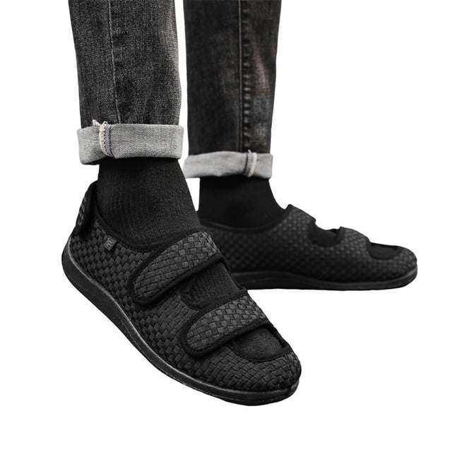 Zapatos La Casa Casuales para Diabéticos Hombres Ancho Mujeres Ajustables Al Aire Libre en Interiores