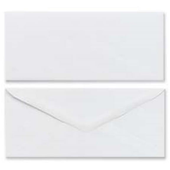 Plain Envelopes, Gummed, No 6.75, 100-BX, White