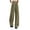 Green, variant on Womens Pants Casual Thin High Waist Wide Leg Trousers Straight Fit Flattering for Legs Lightweight Casual Breathable Khaki XXXXL