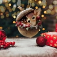 thumbnail image 4 of Forest Animal Acorn Ornaments 2D, Flat Detailed Woodland Creature Figurines in Acorn Shell, Hanging Christmas Tree Ornaments, Unique Animal Lover Gift Idea, Christmas Decor(Deer), 4 of 6
