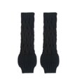 thumbnail image 2 of Guantes de punto para mujer, acrílicos, largos, sin dedos, con orificio para el pulgar, cálidos, para invierno y otoño, color negro, 2 of 8